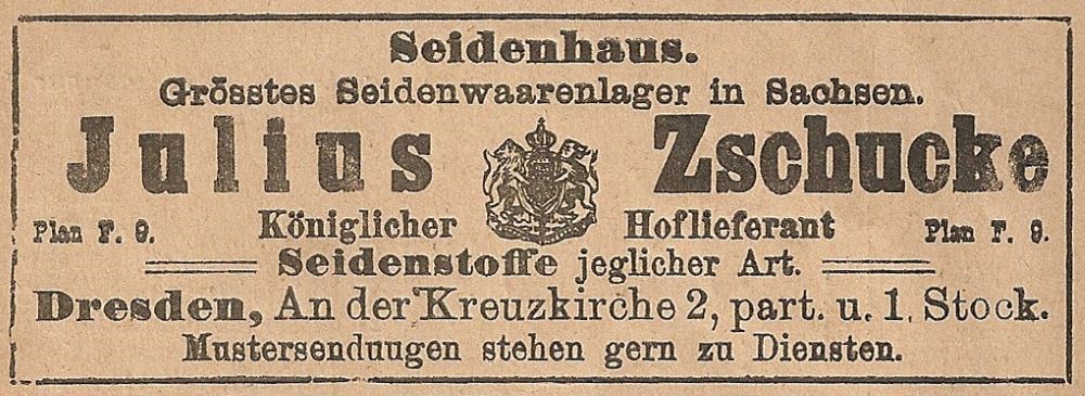 An der Kreuzkirche 2 (-1840 523, 1840-48 An der Kreuzkirche 364) / Weisse Gasse Dresden An der Kreuzkirche 2 (-1840 523, 1840-48 An der Kreuzkirche 364) / Weisse Gasse Dresden