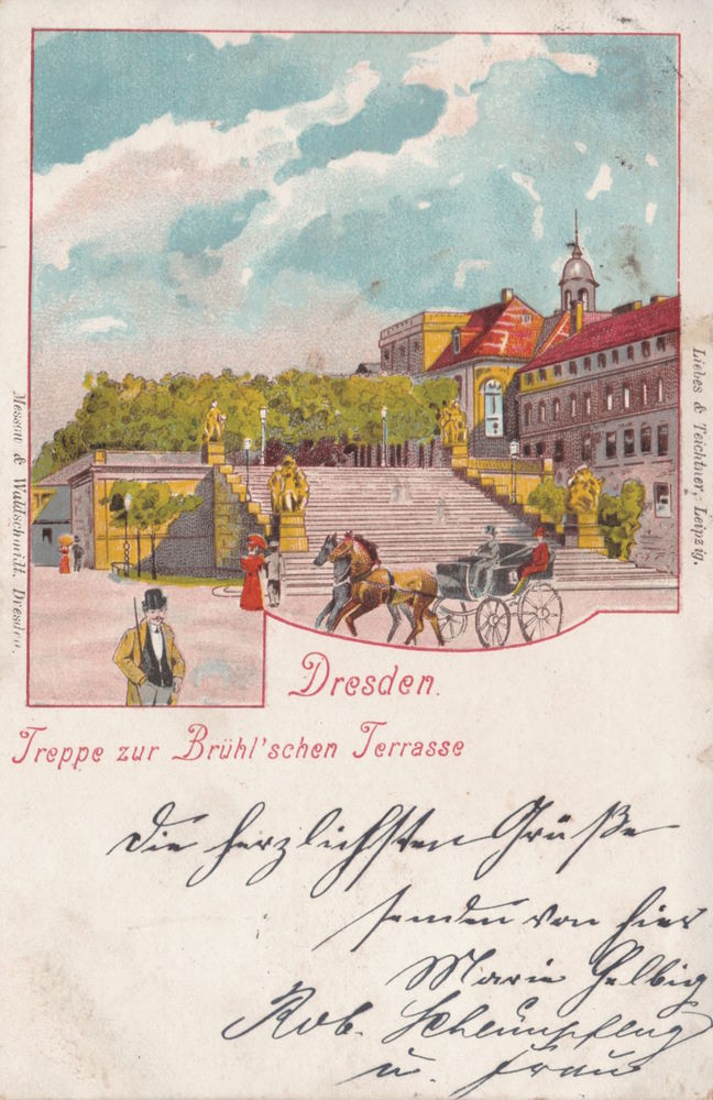 Brühlsche Terrasse (mit Brühlschem Palais)  Dresden