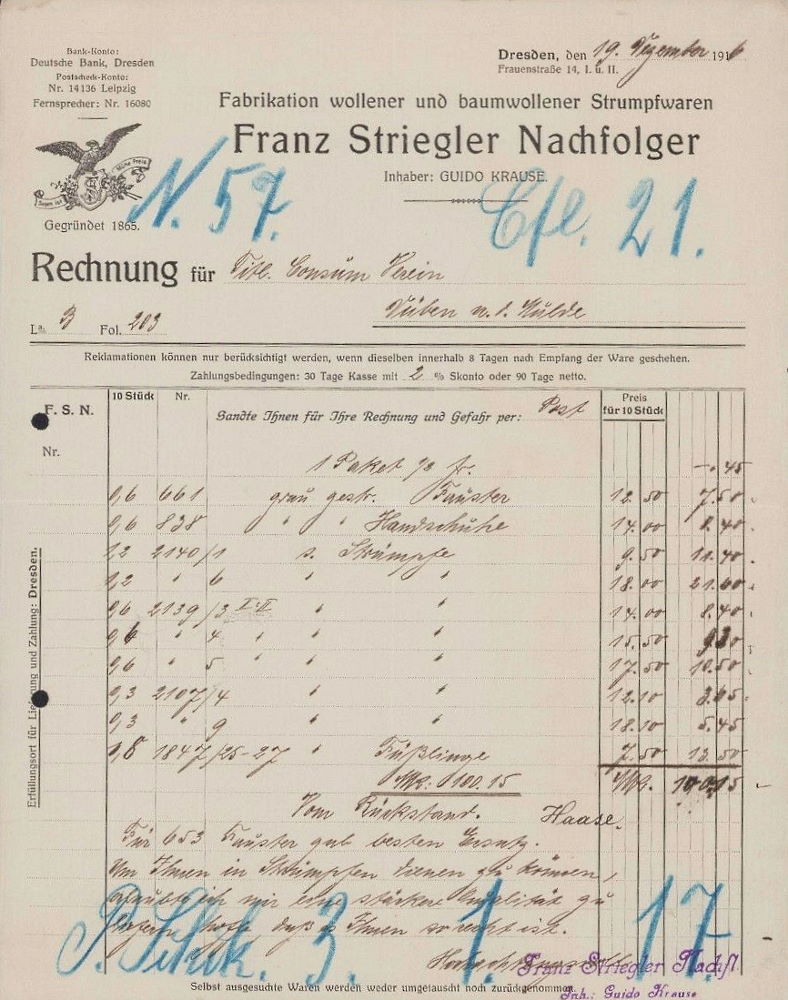 Frauenstra&szlig;e 14 (1856 Mittlere Frauengasse 1)  Dresden