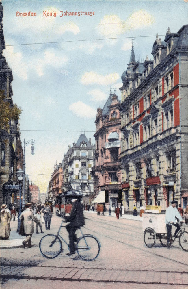 Schie&szlig;gasse 8 (1858 Gro&szlig;e Schie&szlig;gasse 2) / K&ouml;nig-Johann-Stra&szlig;e  Dresden