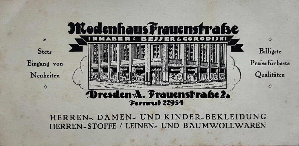 Schössergasse 4 (1880 Schössergasse 23) / Frauenstraße 2a Dresden Schössergasse 4 (1880 Schössergasse 23) / Frauenstraße 2a Dresden