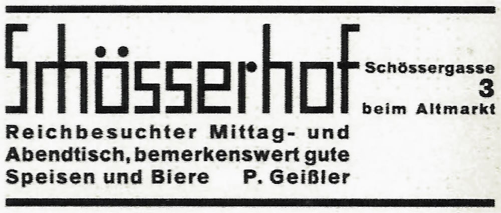 Sch&ouml;ssergasse 3  Dresden