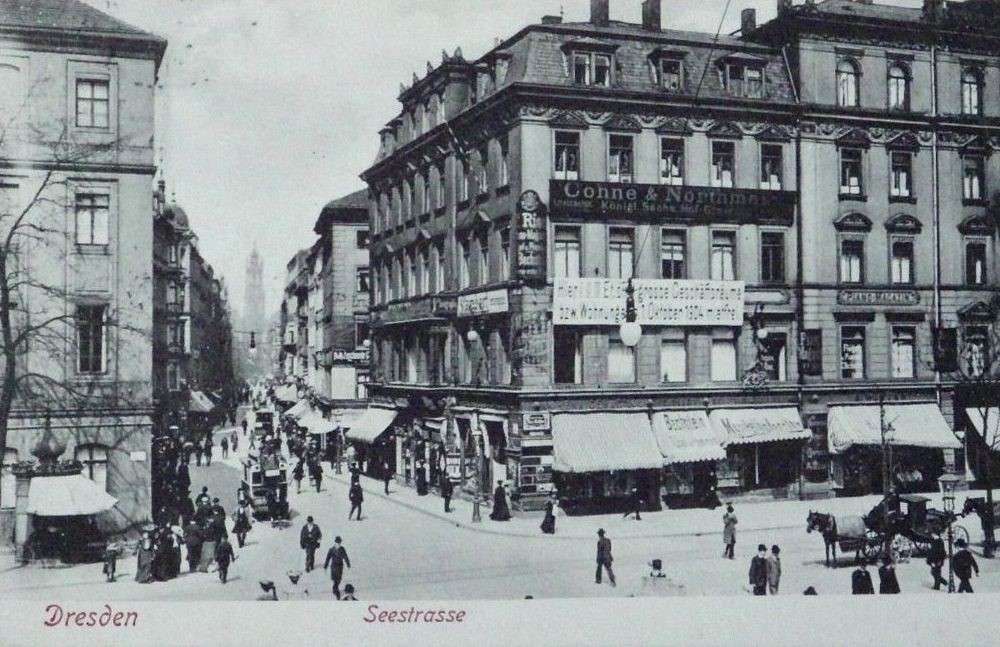 Seestraße 21 (Seegasse 10, -1887 Seestraße 10) / Ringstraße (Friedrichsring) Dresden Seestraße 21 (Seegasse 10, -1887 Seestraße 10) / Ringstraße (Friedrichsring) Dresden