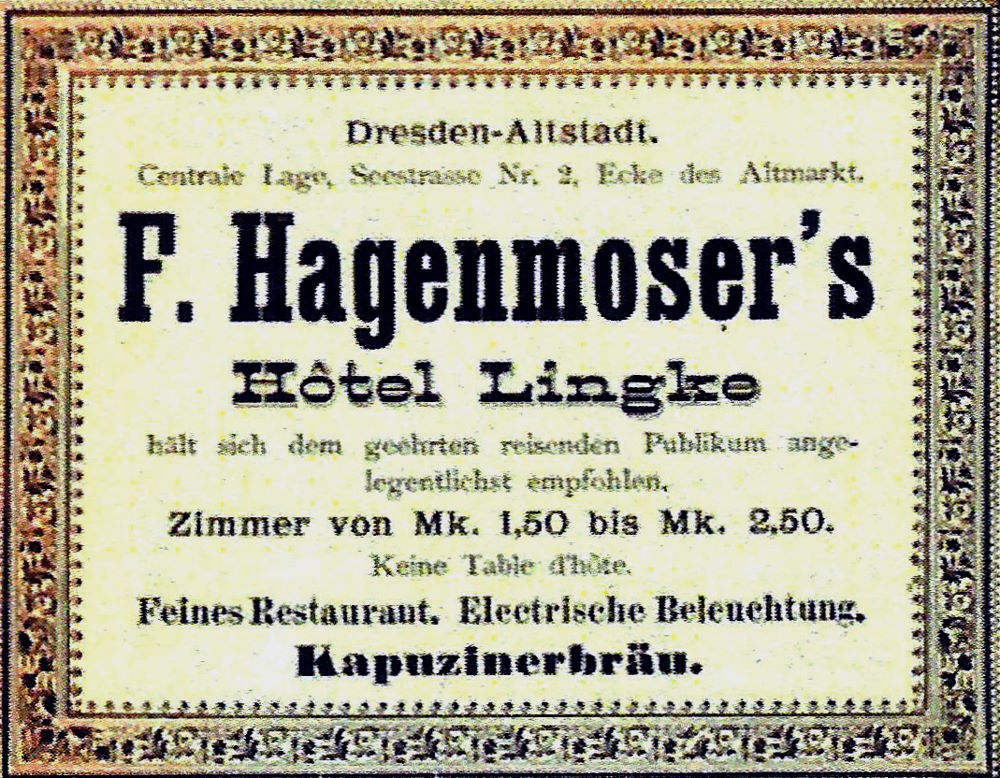 Seestraße 2 (Seegasse 22, -1887 Seestraße 22) Dresden Seestraße 2 (Seegasse 22, -1887 Seestraße 22) Dresden
