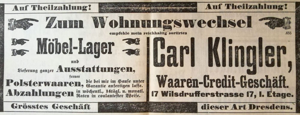 Wilsdruffer Stra&szlig;e 17 (-1890 Wilsdruffer Stra&szlig;e 12)  Dresden