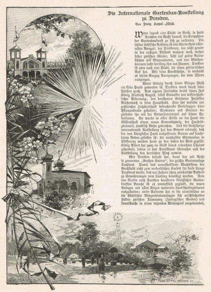 1. Internationale Gartenbau Ausstellung zu Dresden 1887  Dresden