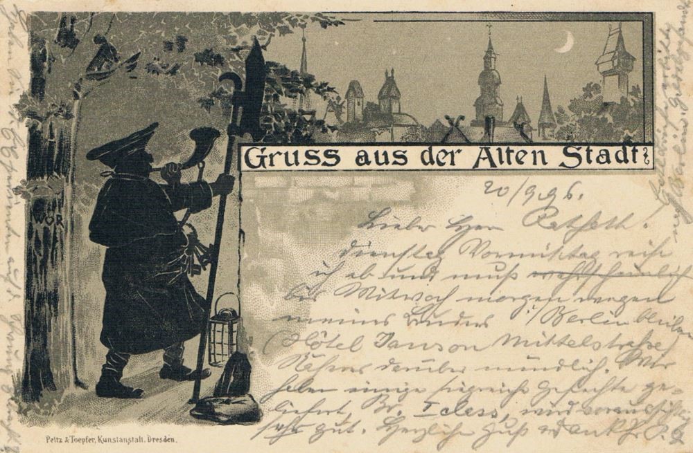 Sächsische Handwerks- und Kunstgewerbeausstellung 1896 Die alte Stadt  Dresden
