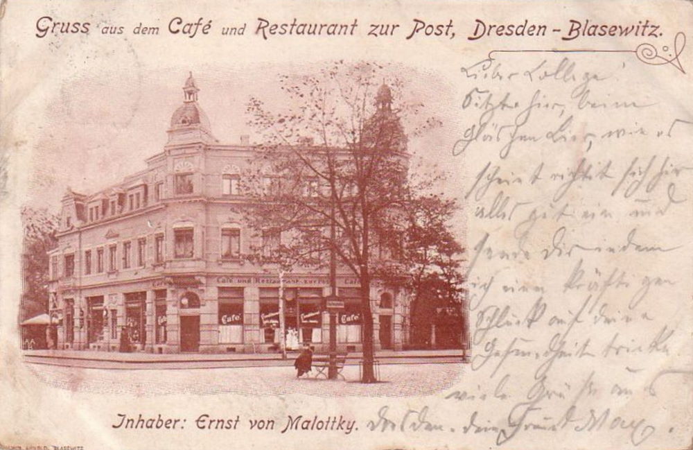 Loschwitzer Stra&szlig;e 50 (-1925 Residenz&shy;stra&szlig;e 5, 1925-46 Residenzstra&szlig;e 50) / Berggartenstra&szlig;e  Dresden