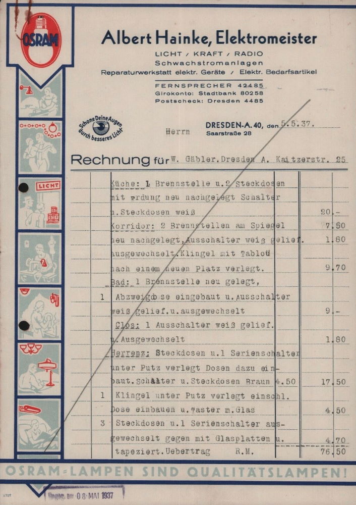 Saarstra&szlig;e 28 (Bismarckstra&szlig;e 21)  Dresden