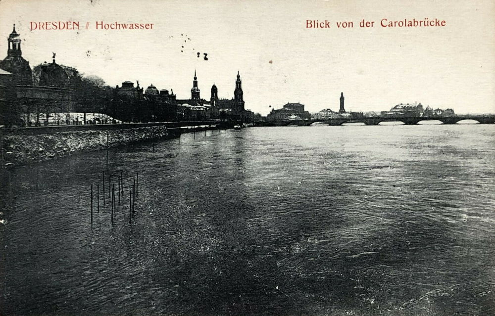 1915 Hochwasser  Dresden