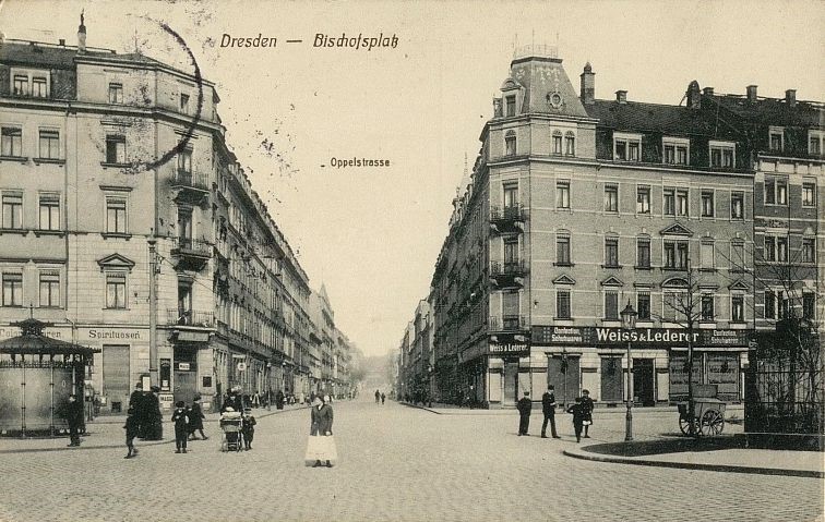 Bischofsplatz 4,6 / Rudolf-Leonhard-Stra&szlig;e (Oppellstra&szlig;e)  Dresden