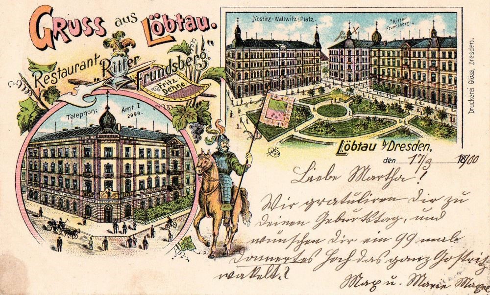 Bonhoefferplatz 16 (Nostitz-Wallwitzplatz 16) / Clara-Zetkin-Straße (Wallwitzstraße)  Dresden