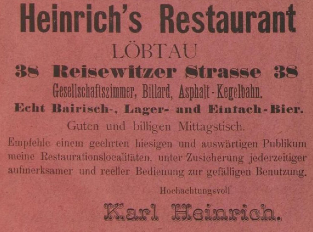 Reisewitzer Stra&szlig;e 26 (1890 Reisewitzer Stra&szlig;e 38) / Schillingstra&szlig;e  Dresden