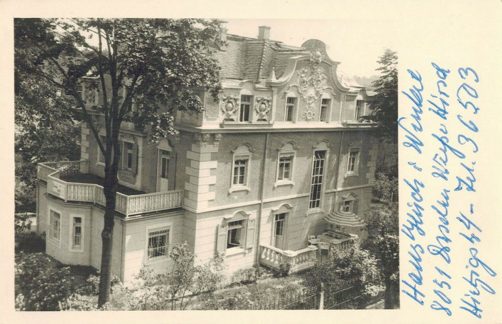 Hietzigstra&szlig;e 4 (Hietzigs Privatstra&szlig;e 1)  Dresden