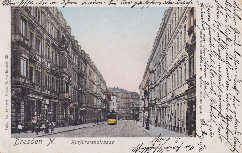 Hoyerswerdaer Stra&szlig;e (-1946 Kurf&uuml;rsten&shy;stra&szlig;e)  Dresden