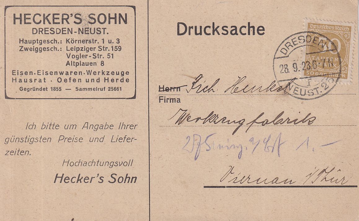 Körnerstraße 1,3 (Am Kohlmarkt 1)  Dresden