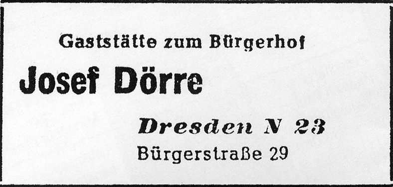 B&uuml;rgerstra&szlig;e 29  Dresden
