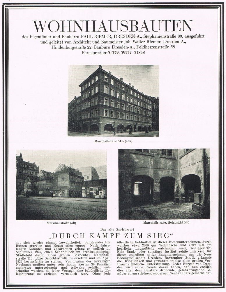 Marschallstraße 31b / Gerichtsstraße  Dresden