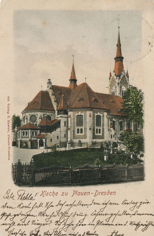 Altplauen 5 (-1896 Kirchstr. 4, 1896-1903 Kirchstr. 10) / Schleiermacherstr.  Dresden