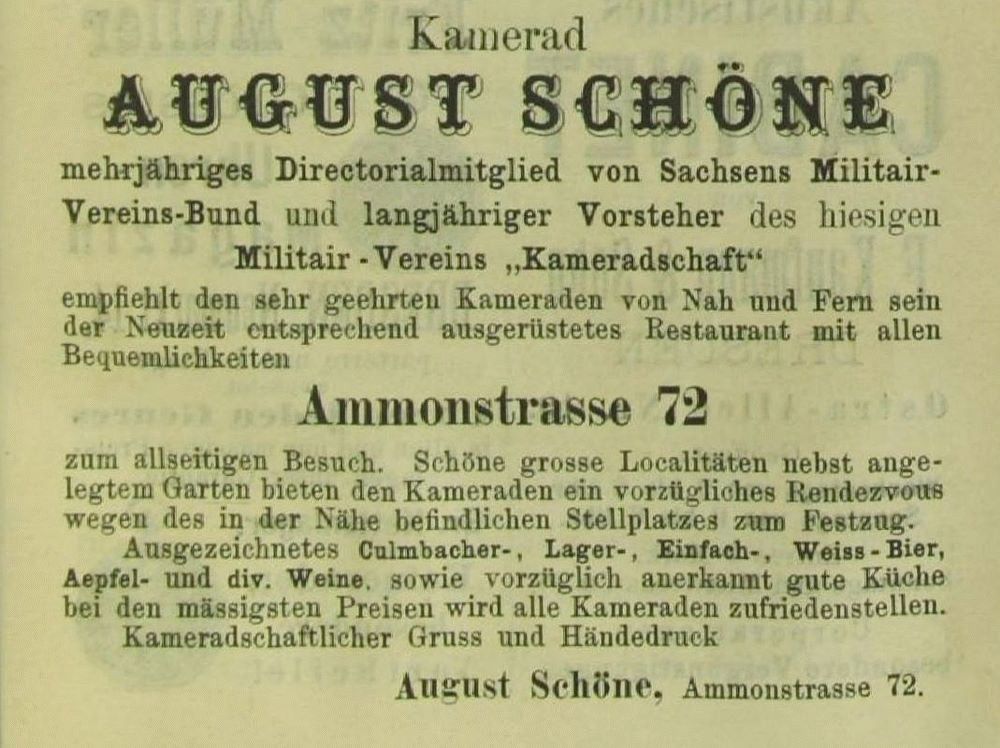 Ammonstraße 44 (-1892 Ammonstraße 72)  Dresden