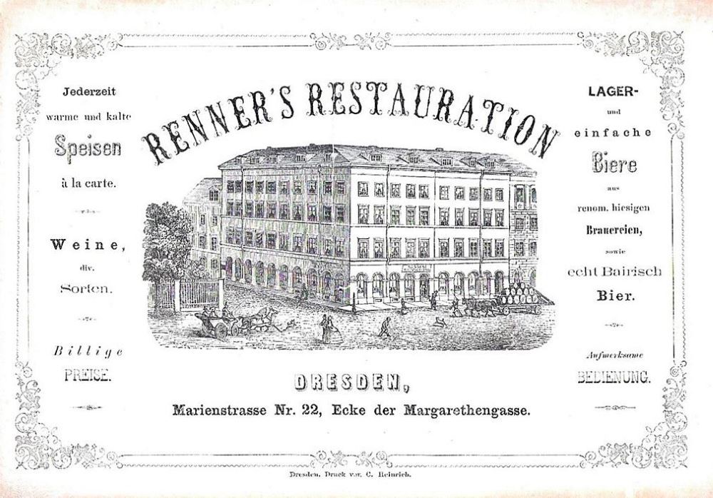 Marienstraße 18,20 (-1889 Marienstraße 22,23) / Margarethenstraße 2  Dresden