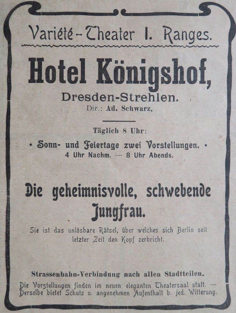 Kreischaer Stra&szlig;e 2 (Residenzstra&szlig;e 62, Gerhart-Hauptmann-Stra&szlig;e 62,64) / Lockwitzer Stra&szlig;e  Dresden