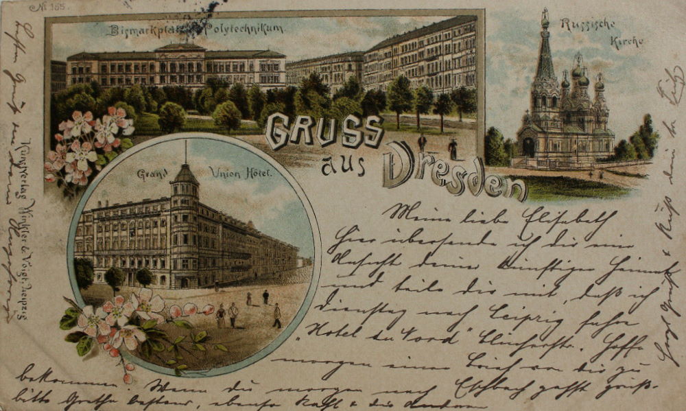Bismarckplatz 2,4a (Bismarckplatz 1,2) / Bayrische Stra&szlig;e (-1946 Bismarckstra&szlig;e)  Dresden