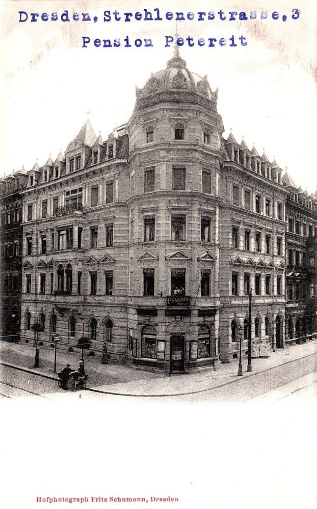 Strehlener Stra&szlig;e 3 (-1894 Strehlener Stra&szlig;e 65) / Andreas-Schubert-Stra&szlig;e (Werderstr.)  Dresden