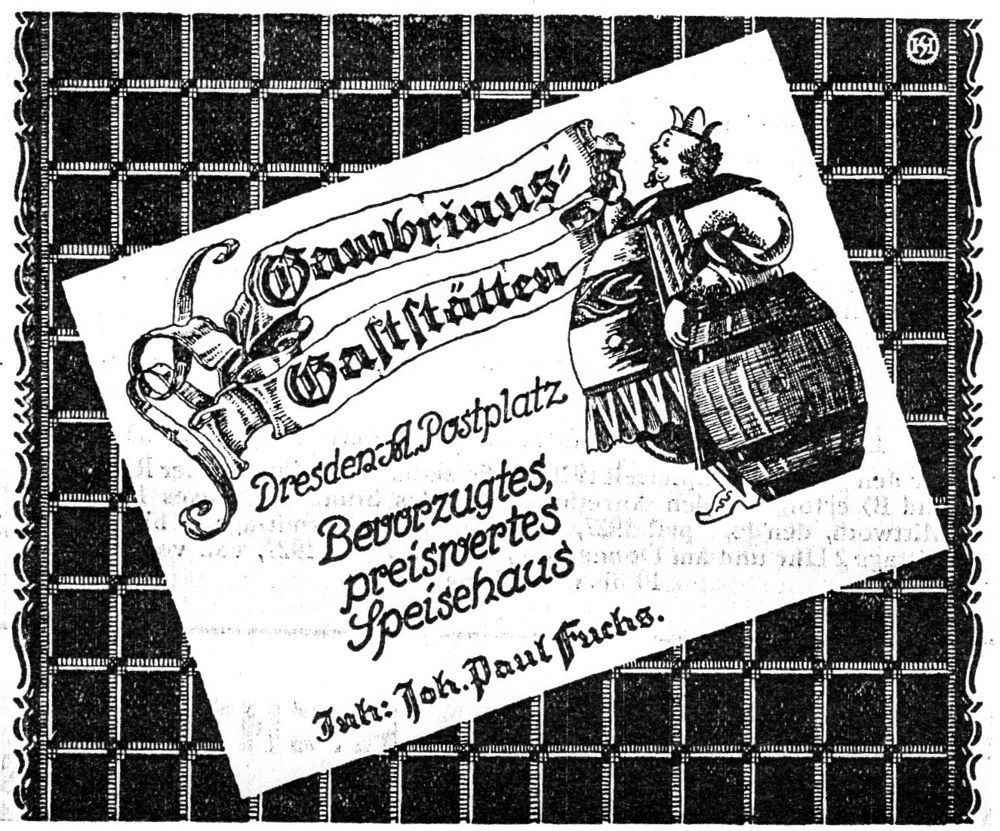 Gro&szlig;e Zwingerstra&szlig;e 7 (Zwingerstra&szlig;e 4) / Schweriner Stra&szlig;e (Wettiner Stra&szlig;e) / Postplatz  Dresden