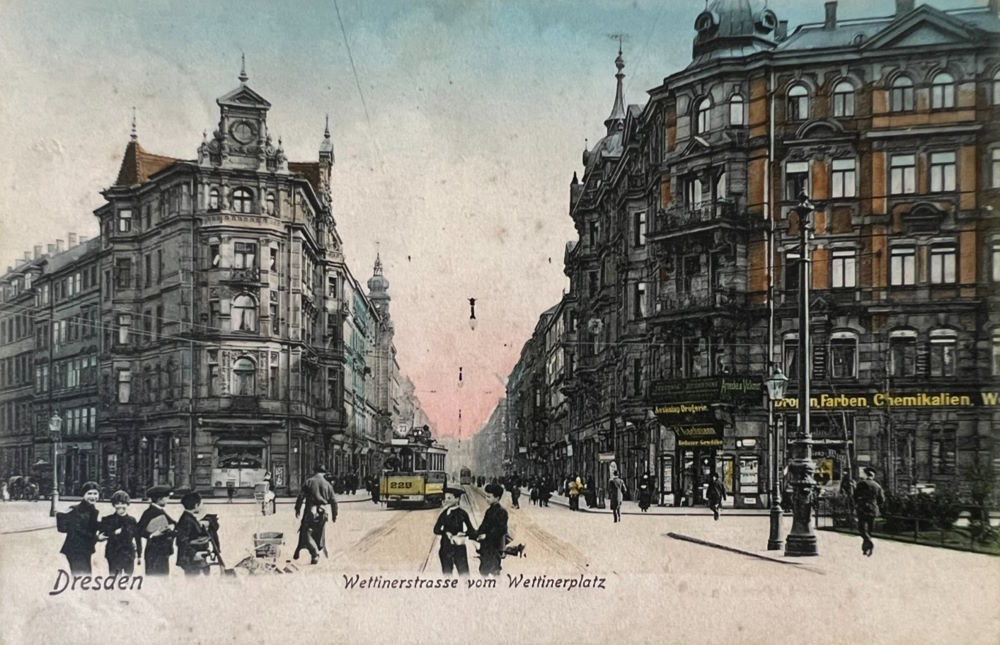 Schweriner Stra&szlig;e 53 (-1946 Wettiner Stra&szlig;e 53) / Wettiner Platz  Dresden